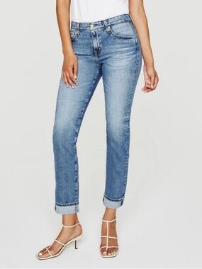 AG Adriano Goldschmied Ex-Boyfriend Slouchy Slim Jeans Light Blue Wash Size 26